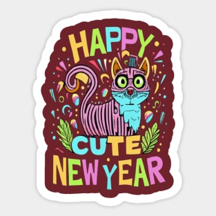 happy new year--2024--cut Sticker